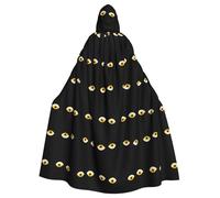 WHJDPP Une paire de jolis petits yeux imprimés Halloween Cape à capuche pour adulte à porter pendant Halloween, jeux de rôle