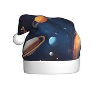 WHJDPP Univers Galaxie Outer Space Picture Chapeau de Noël pour adulte pour Noël, Halloween, Nouvel An, soldes, promotions