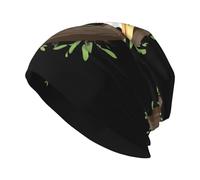 WHJDPP Woodpecker in The Nest Printed Adult Knit Beanie - Bonnet extensible doux et confortable pour homme et femme - Noir