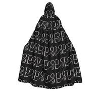 WHJHBD Cape à capuche pour adulte avec nœud papillon et broderie « I love you » pour fêtes costumées, cosplay