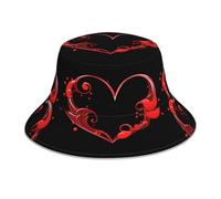 WHJHBD Chapeau bob réfléchissant Lettre Love Whirlpool Imprimé pour homme et femme pour voyage, camping, activités de plein air Noir