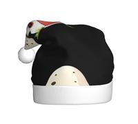 WHJHBD Chapeaux de Noël en peluche imprimés Little Monster's Mushroom House pour hommes et femmes - Pour adulte - Nouvel An