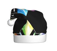 WHJHBD Chapeaux de Noël en peluche pour homme et femme - Motif étoiles de diamant arc-en-ciel creux - Pour adulte - Nouvel An