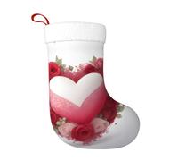 WHJHBD Chaussette de Noël romantique en forme de cœur - Accessoire décoratif moelleux et doux pour une utilisation en vrac par les femmes et les hommes