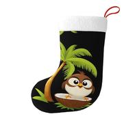 Whjhbd Chaussettes de Noël décoratives avec inscription Little Sparrow On The Coconut Tree - Pour remplir de petits cadeaux tels que des bonbons et des petits jouets