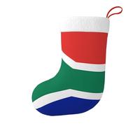 Whjhbd Chaussettes de Noël décoratives imprimées avec drapeau de l'Afrique du Sud pour remplir de petits cadeaux tels que des bonbons et des petits jouets