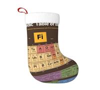 WHJHBD Chaussettes de Noël imprimées avec tableau périodique des éléments - Accessoire décoratif moelleux et doux pour une utilisation en vrac par les femmes et les hommes