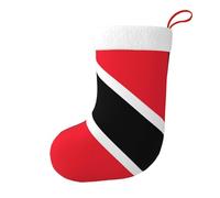 Whjhbd Chaussettes décoratives de Noël imprimées avec drapeau de Trinité-et-Tobago pour remplir de petits cadeaux tels que des bonbons et des petits jouets