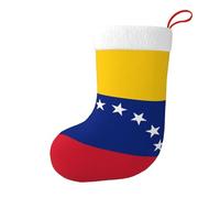 Whjhbd Chaussettes décoratives de Noël imprimées avec drapeau du Venezuela pour remplir de petits cadeaux tels que des bonbons et des petits jouets