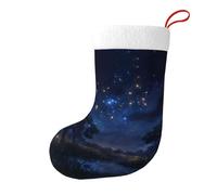 Whjhbd Chaussettes décoratives de Noël imprimées constellations dans les étoiles pour remplir de petits cadeaux tels que des bonbons et des petits jouets