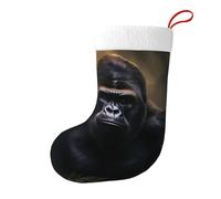 Whjhbd Chaussettes décoratives de Noël imprimées gorilles pour remplir de petits cadeaux tels que des bonbons et des petits jouets
