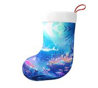 Whjhbd Fantastiques chaussettes de Noël décoratives imprimées pour remplir de petits cadeaux tels que des bonbons et des petits jouets