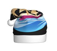 WHJHBD Origami bateau dans la boule de cristal imprimé hommes et femmes chapeaux de Noël en peluche chapeau adulte Nouvel An vacances fêtes casquettes