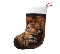 Whjhbd The Lion's Gaze Chaussettes de Noël décoratives pour remplir de petits cadeaux tels que des bonbons et des petits jouets
