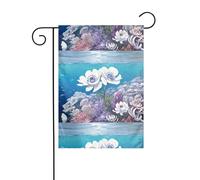 WHJSHOP Anémone in the Holy Pattern Drapeaux de jardin 30,5 x 45,7 cm pour décoration de cour avec une largeur de poteau de 3 cm (drapeau uniquement, mât non inclus)