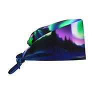 WHJSHOP Aurora in the Night Sky Bonnet de travail pour homme et femme Pour chirurgie, allaitement
