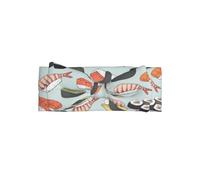 WHJSHOP Bandeau avec nœud pour bébé imprimé sushi - Doux et extensible - Couverture de nouveau-né pour adorable bébé fille de 0 à 6 mois - Cadeau de douche idéal