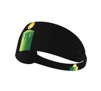 WHJSHOP Bandeau de sport pour femme avec imprimé bougie verte brûlée - Bandeau élastique d'été résistant à la transpiration