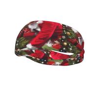 Whjshop Bandeau de sport tendance avec imprimé Père Noël pour homme et femme