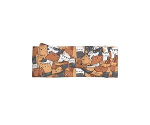 WHJSHOP Bandeau pour bébé avec nœud imprimé chats oranges - Doux et extensible - Couverture nouveau-né pour adorable bébé fille de 0 à 6 mois - Cadeau de douche idéal