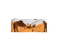 WHJSHOP Bandeau pour bébé avec nœud imprimé sable du désert et chameau - Accessoire doux et extensible pour nouveau-né fille de 0 à 6 mois - Cadeau adorable pour fête prénatale