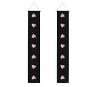 WHJSHOP Bannière de porche amusante en origami en forme de cœur - Robuste, durable, lavable et réutilisable, décoration de remise de diplôme pour fêtes, cérémonies, portes d'entrée