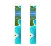 WHJSHOP Bannière de porche « An island in the Ocean » pour remise de diplôme - Robuste, durable, lavable et réutilisable, décoration de remise de diplôme pour fêtes, cérémonies, portes d'entrée