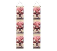 WHJSHOP Bannière de porche avec image de cerveau humain - Robuste, durable, lavable et réutilisable, décoration de remise de diplôme pour fêtes, cérémonies, portes d'entrée