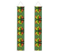 WHJSHOP Bannière de porche avec image de dessin animé en forme de poire - Robuste, durable, lavable et réutilisable, décoration de remise de diplôme pour fêtes, cérémonies, portes d'entrée