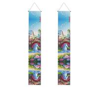 WHJSHOP Bannière de porche avec impression de conte de fées licorne - Robuste, durable, lavable et réutilisable, décoration de remise de diplôme 30,5 x 180,3 cm