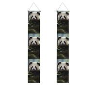 WHJSHOP Bannière de porche Panda Cubs in the Forest - Robuste, durable, lavable et réutilisable - Décoration de remise de diplôme pour fêtes, cérémonies, portes d'entrée