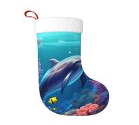 WHJSHOP Beaux motifs de dauphins du monde sous-marin - Chaussettes de Noël - Décoration d'intérieur - Décoration d'intérieur