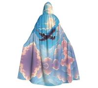 WHJSHOP Belle cape à capuche pour adulte motif avion ciel est une cape super grande, confortable et durable