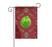 WHJSHOP Big Eye Drapeau de jardin motif pastèque 30,5 x 45,7 cm pour décoration de cour avec une largeur de poteau de 3 cm (drapeau uniquement, mât non inclus)