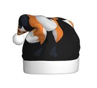 WHJSHOP Bonnet de Noël imprimé renard avec microphone pour adulte, ce qui en fait un cadeau amusant et durable pour homme et femme