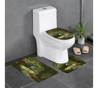 WHJSHOP Bubbles in The Shade Prints Lot de 3 tapis de sol pour salle de bain, tapis de douche, antidérapant, séchage rapide