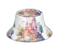 WHJSHOP Bunny on The Castle Chapeau bob réfléchissant imprimé pour homme et femme Noir