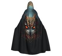 WHJSHOP Cape à capuche Halloween pour adulte sans fermeture éclair, confortable et durable pour les jeux de rôle