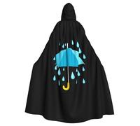 WHJSHOP Cape à capuche imprimée « A safe haven from the rain » pour adulte, pour Halloween, les jeux de rôle et les fêtes costumées