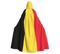 WHJSHOP Cape à capuche imprimée drapeau de la Belgique pour Halloween, jeux de rôle et fêtes costumées