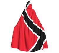 WHJSHOP Cape à capuche imprimée drapeau de Trinité-et-Tobago pour adulte, pour Halloween, jeux de rôle et fêtes costumées