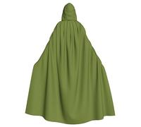WHJSHOP Cape à capuche pour adulte à motif vert foncé uni, sans fermeture éclair, confortable et durable pour les jeux de rôle