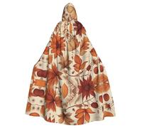 WHJSHOP Cape à capuche pour adulte avec beau motif floral pour Halloween, jeux de rôle et fêtes costumées