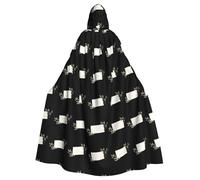 WHJSHOP Cape à capuche pour adulte avec branches de saule et enveloppe pour Halloween, jeux de rôle et fêtes costumées