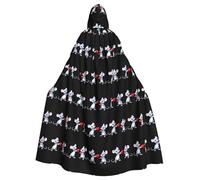 WHJSHOP Cape à capuche pour adulte avec deux petites souris tenant l'amour pour Halloween, jeux de rôle et fêtes costumées