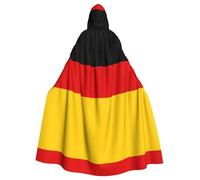 WHJSHOP Cape à capuche pour adulte avec drapeau allemand pour Halloween, costume de jeu de rôle et fêtes à thème