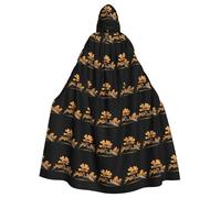 WHJSHOP Cape à capuche pour adulte avec image d'érable tombé pour Halloween, costumes de jeu de rôle et fêtes à thème