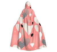 WHJSHOP Cape à capuche pour adulte avec imprimé d'amour pour la Saint-Valentin, Halloween, jeux de rôle et fêtes costumées