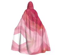 WHJSHOP Cape à capuche pour adulte avec imprimé dégradé rose sans fermeture éclair, confortable et durable pour les jeux de rôle
