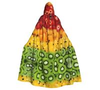WHJSHOP Cape à capuche pour adulte avec imprimé fruits frais pour Halloween, jeux de rôle et fêtes costumées
